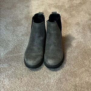 Sorel Charcoal Leather Ankle Boots